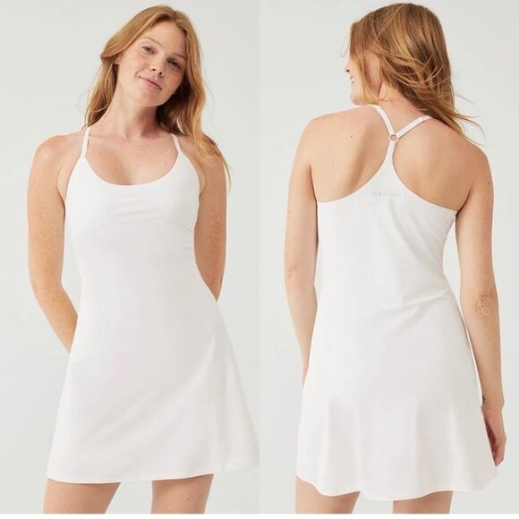 Outdoor Voices Exercise Dress White Sport Dress Size Large NEW - Picture 1 of 3